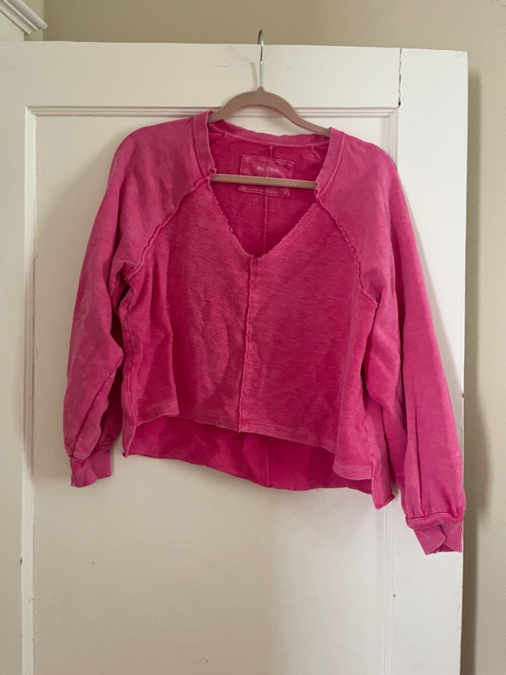 Pilcro Fuchsia Crew Pullover